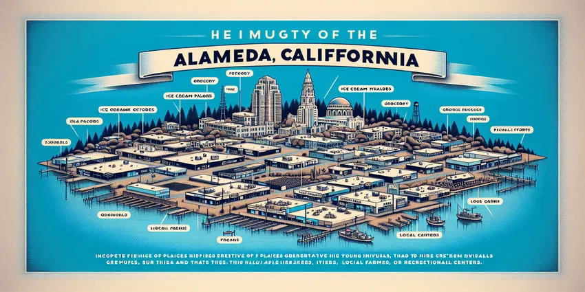 Young teen working at a fast-food restaurant in Alameda