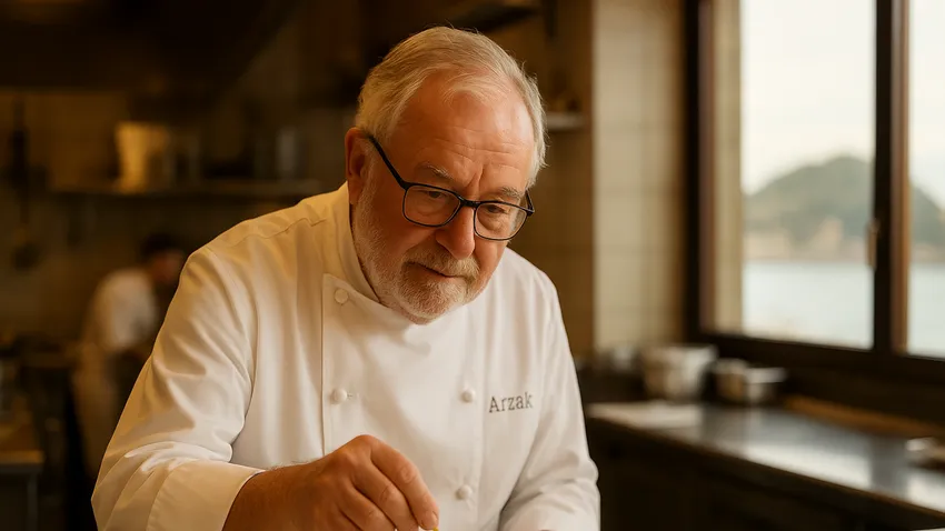 Juan Mari Arzak portrait at Arzak restaurant