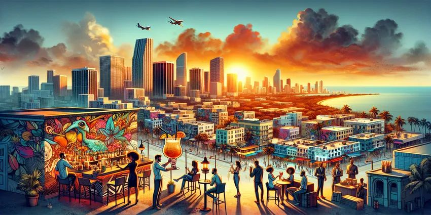 Street art and bartending culture in Wynwood Miami