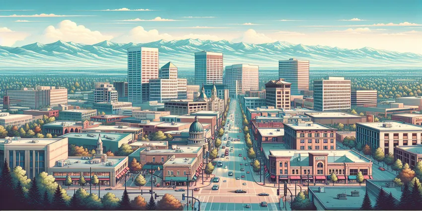 Woman working part-time job at fast food in Boise City