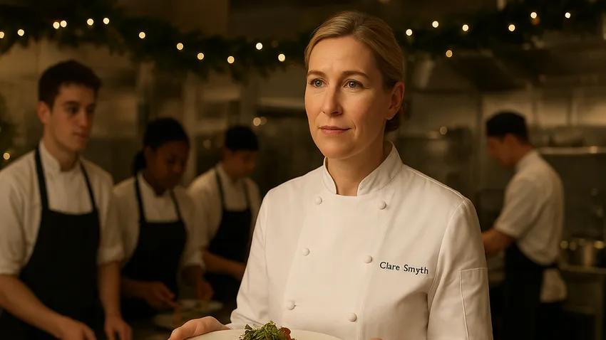 Portrait of Clare Smyth, acclaimed British chef and restaurateur