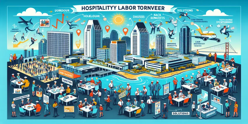 San Diego hospitality labor turnover rate infographic