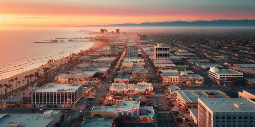 Teen working at fast food restaurant in Long Beach