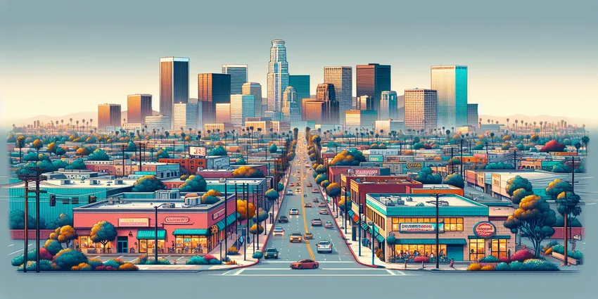 Teen working at a fast food restaurant counter in Inglewood