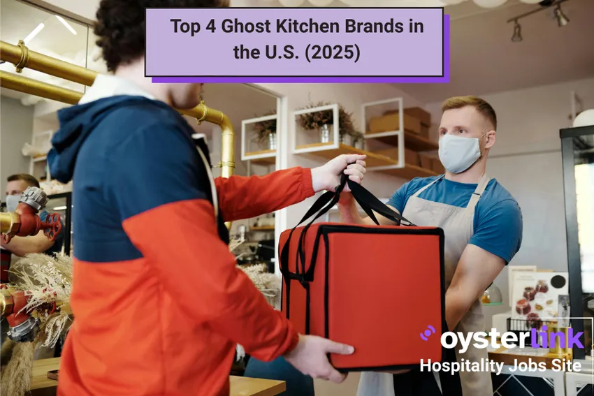 counter employee handing over delivery