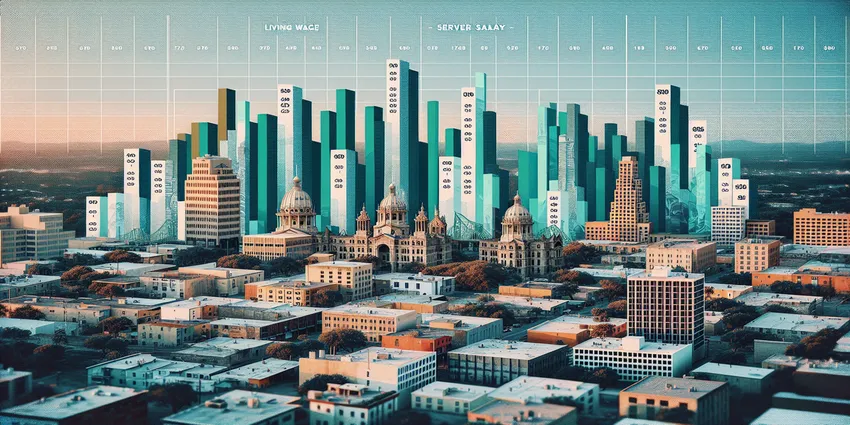 San Antonio living wage versus server salary comparison