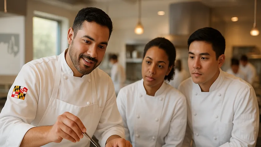 Maryland culinary school kitchen