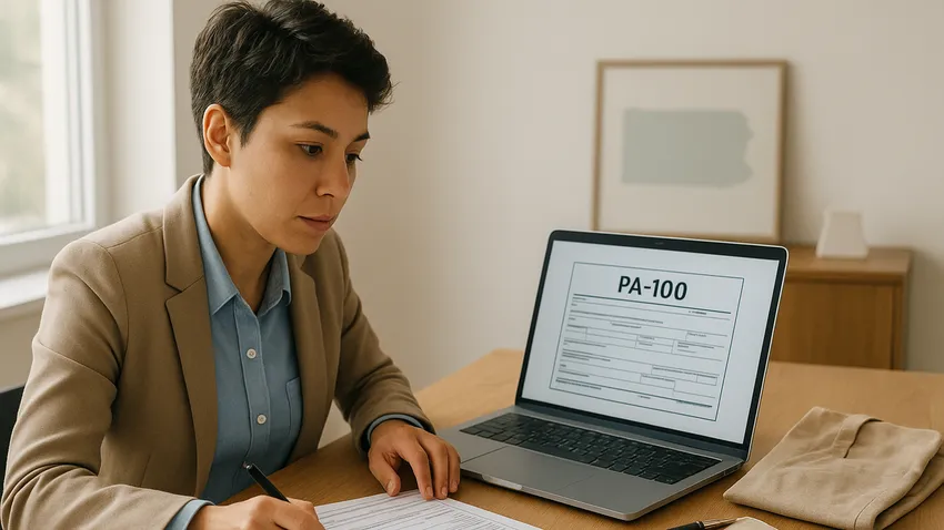 PA-100 Enterprise Registration form