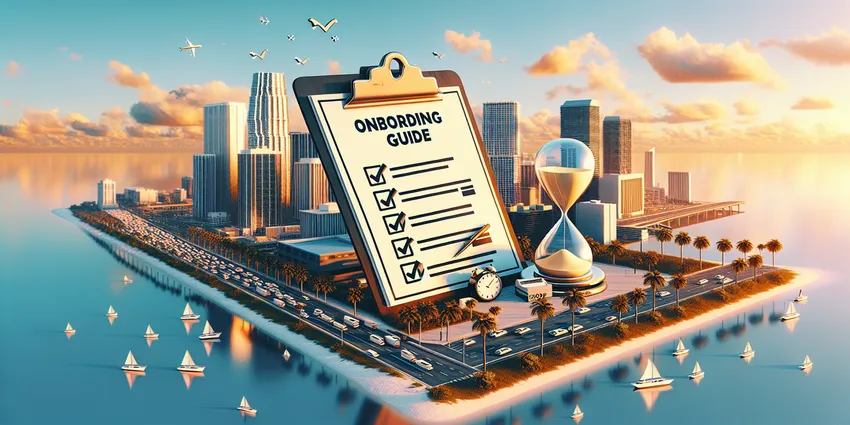 Receptionist onboarding in Miami with checklist
