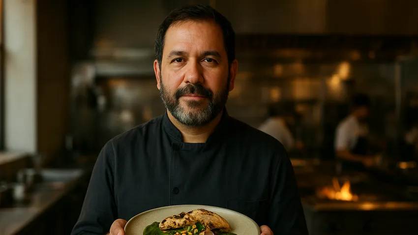 Portrait of Enrique Olvera, renowned Mexican chef