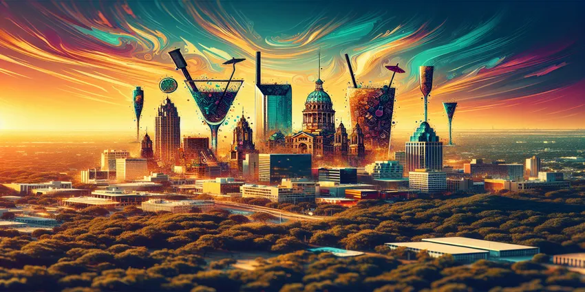 San Antonio bartending school logo