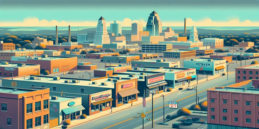 Teen working at fast-food restaurant in Kansas