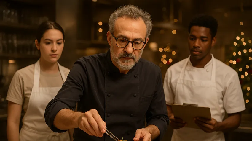Massimo Bottura portrait in chef uniform