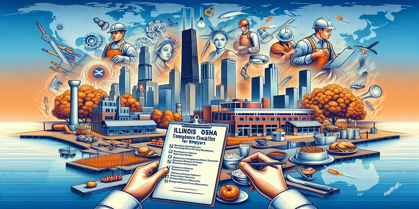 Illinois OSHA compliance checklist poster