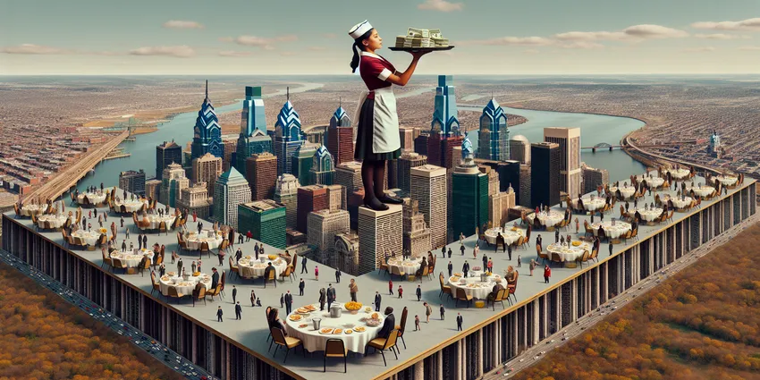 Philadelphia living wage comparison infographic