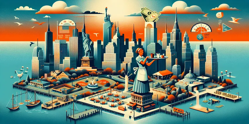 New York City waitress tips and wages