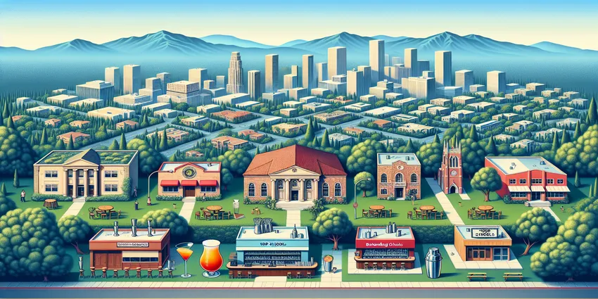 Bartending training tools at West Covina school