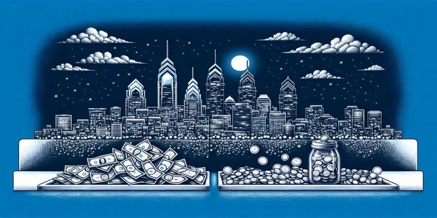 Philadelphia busser working in a busy restaurant