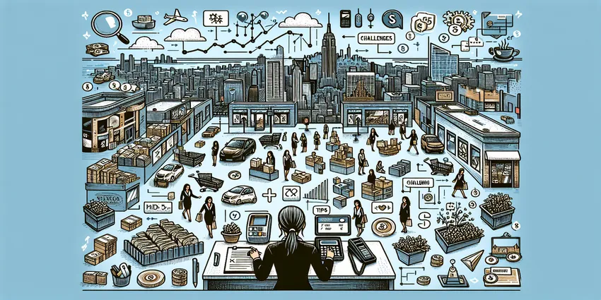 Cashier at work in New York City