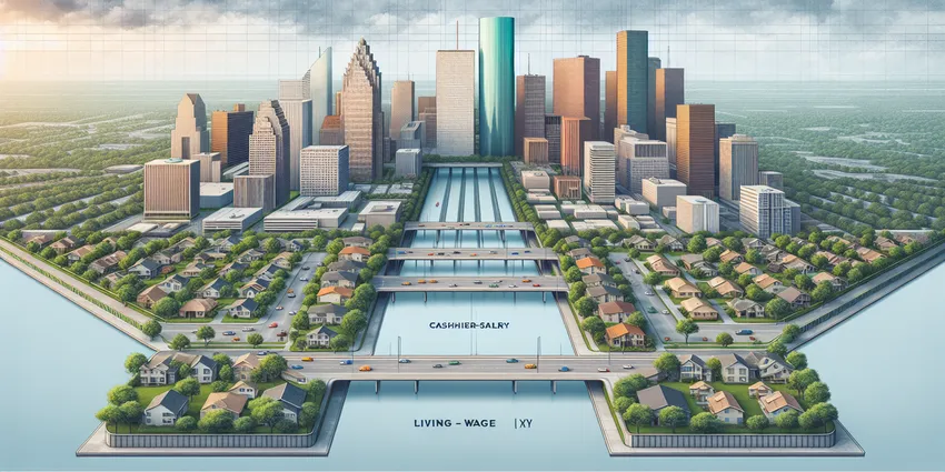 Houston cashier balancing wages and living costs