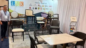 Chris Riccio at LRK Seating expo zone