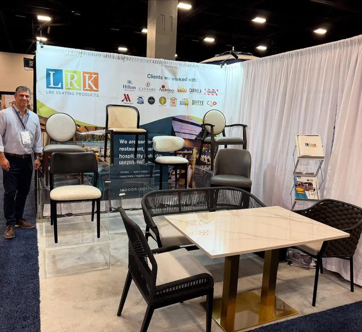 Chris Riccio at LRK Seating expo zone