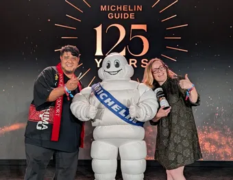 Co-founders of Palm Beach Meats during a Michelin ceremony