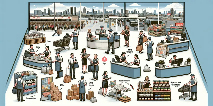 Cashier in San Antonio at work