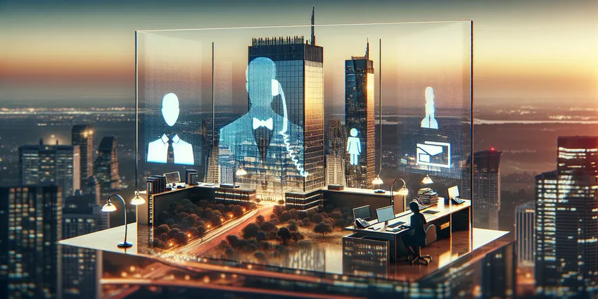 Receptionist at front desk with phone and computer