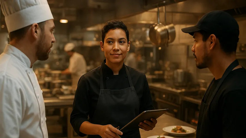Kitchen Supervisor overseeing kitchen team