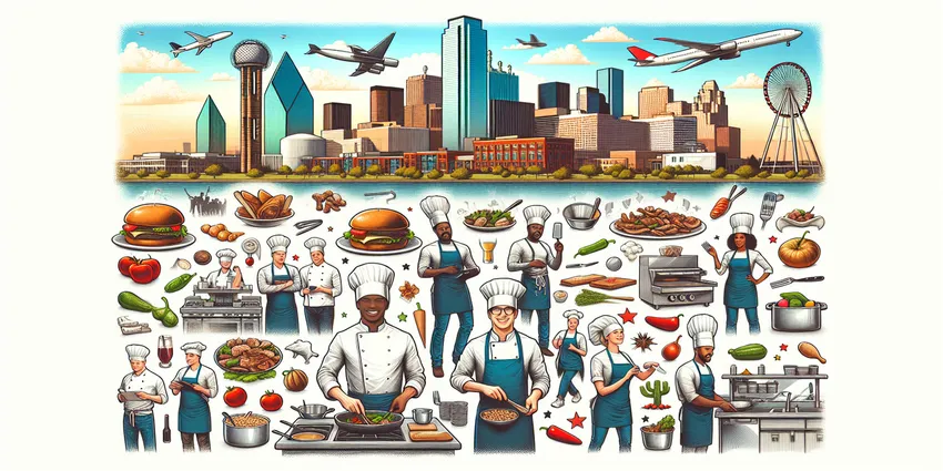 Chef in Dallas working in kitchen