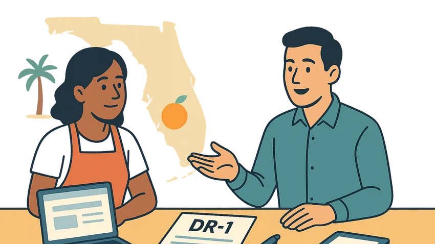 Florida Department of Revenue tax application form DR-1