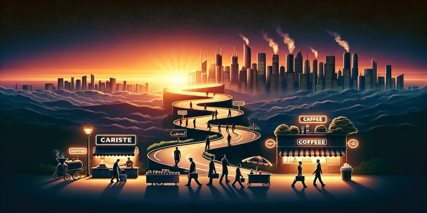 Barista career progression roadmap poster