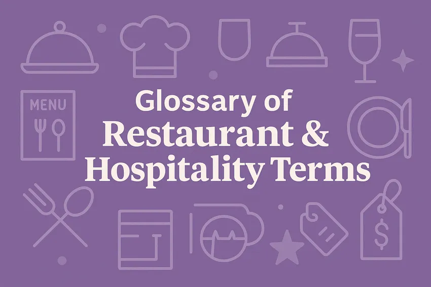 glossary of restaurant and hospitality terms
