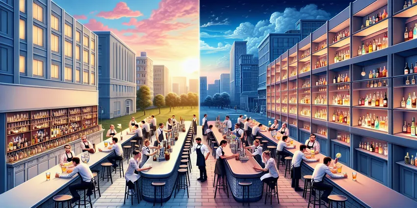 bartender serving drinks