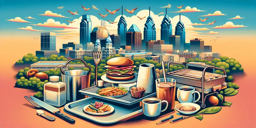 Philadelphia server preparing to serve customers