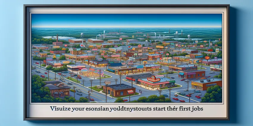 Young worker at a fast-food restaurant in Rock Hill, SC