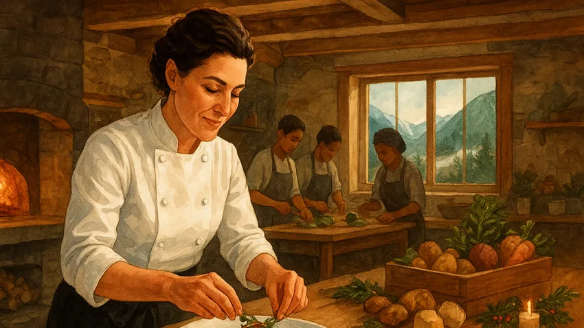 Ana Roš portrait highlighting culinary artistry and Slovenian heritage