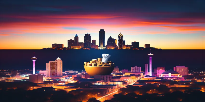 San Antonio chef salary vs tips graphic