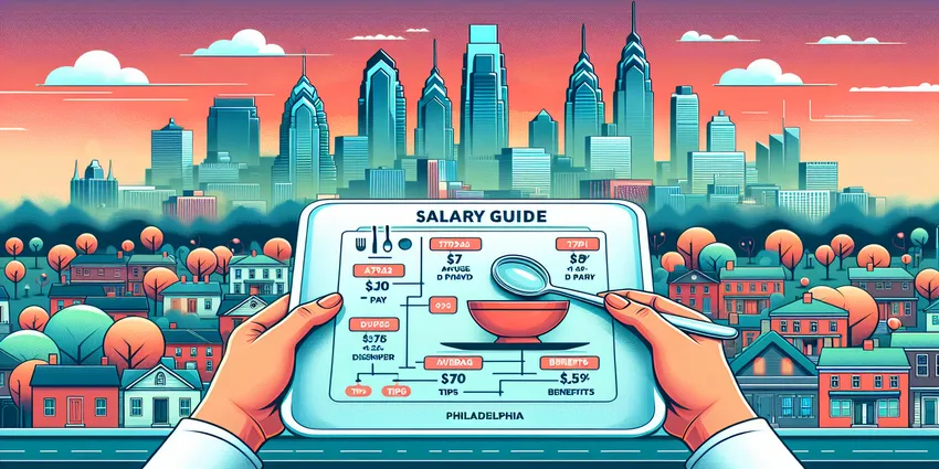 Dishwasher cleaning dishes in a busy Philadelphia restaurant