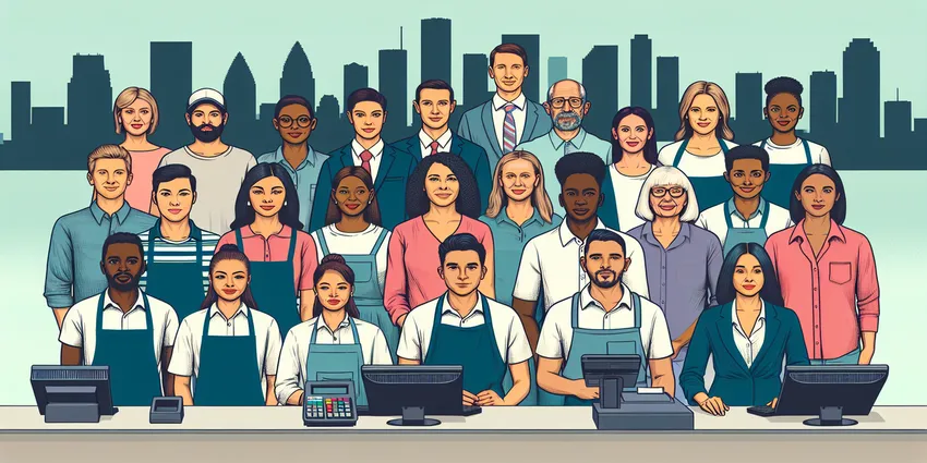 Houston cashier workforce demographics