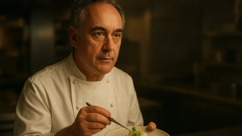 Portrait of Ferran Adrià, renowned molecular gastronomy chef