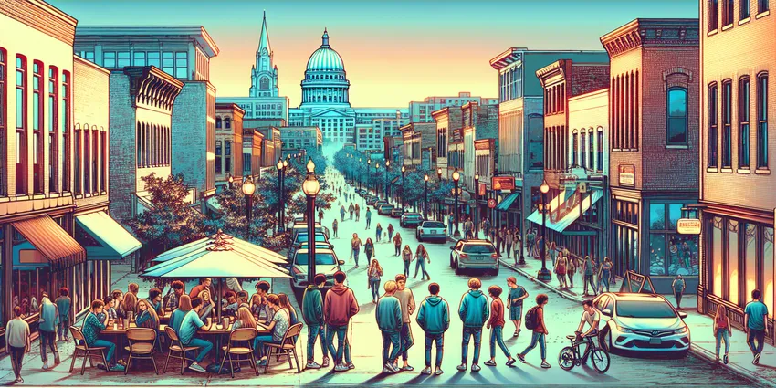 Teen working at a fast-food restaurant in Madison, WI