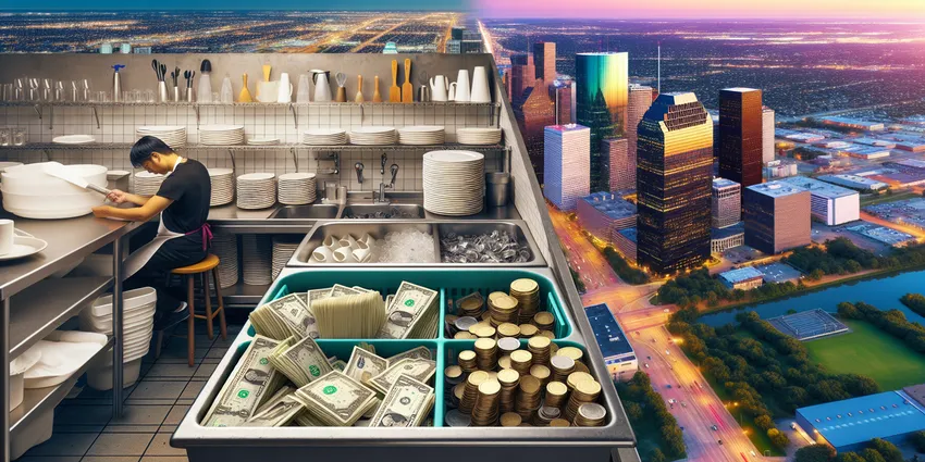 Houston dishwasher salary and tips