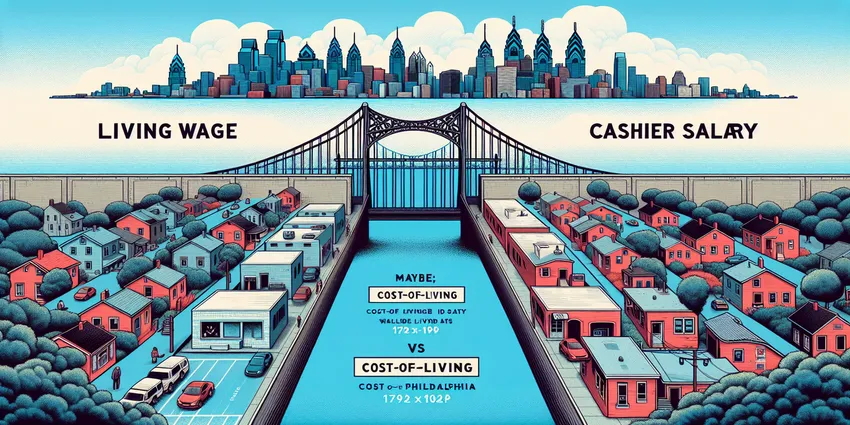 Philadelphia living wage vs cashier salary