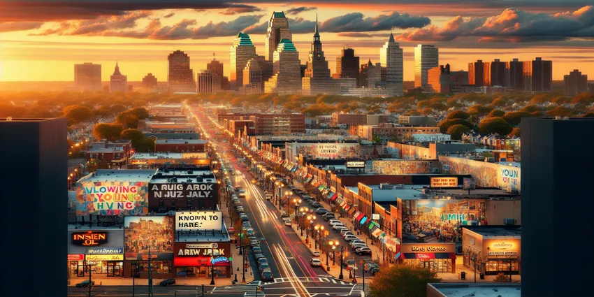 Teen working at a fast-food restaurant in Newark, NJ