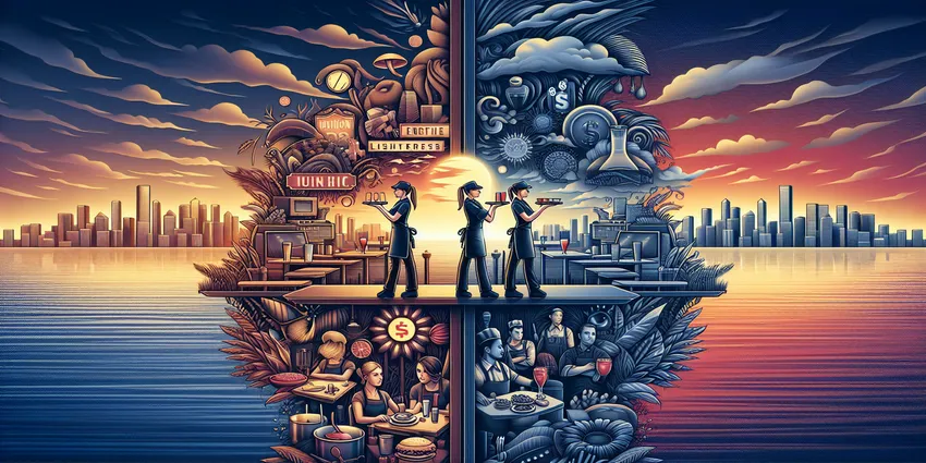 waitress union vs non-union jobs