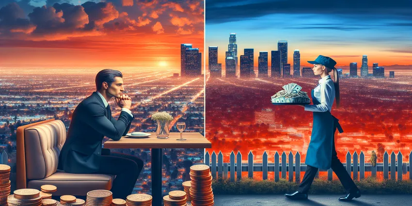 Los Angeles server salary and tips overview