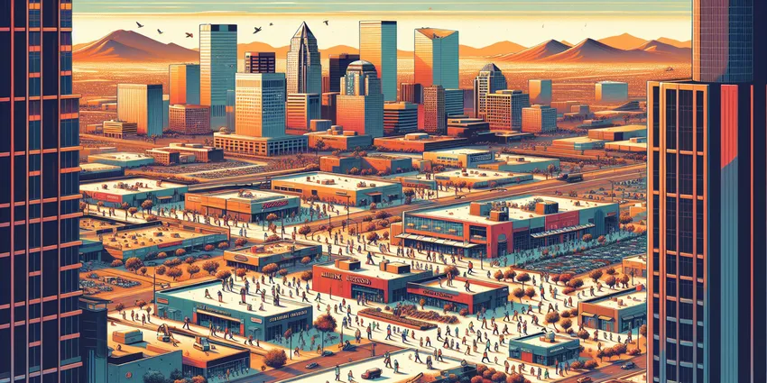 Teen worker at a fast-food restaurant counter in Phoenix