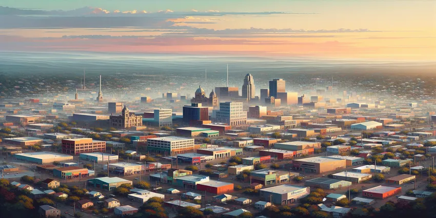 Young teen working at a fast food restaurant in McAllen, Texas
